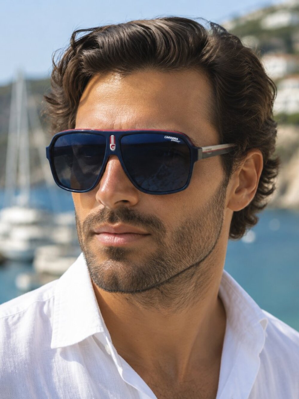 Carrera 1001/S Blue Red Navigator Sunglasses 62mm
